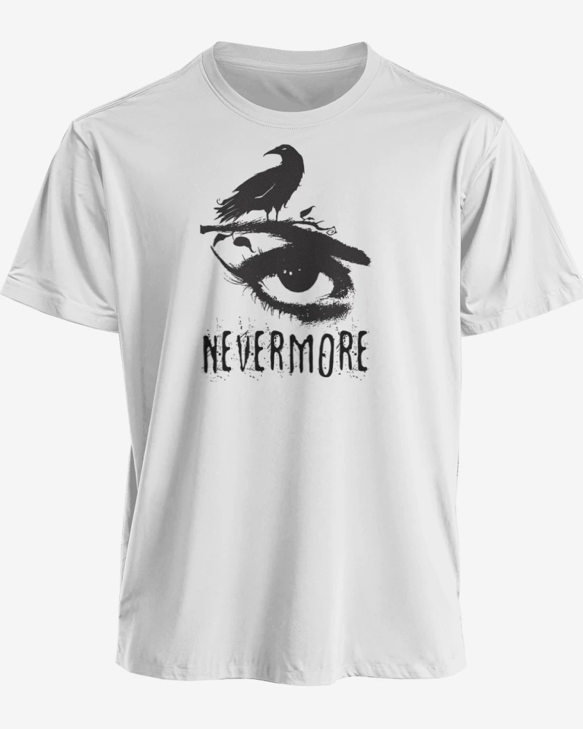 Polera premium Blanco de nevermore 