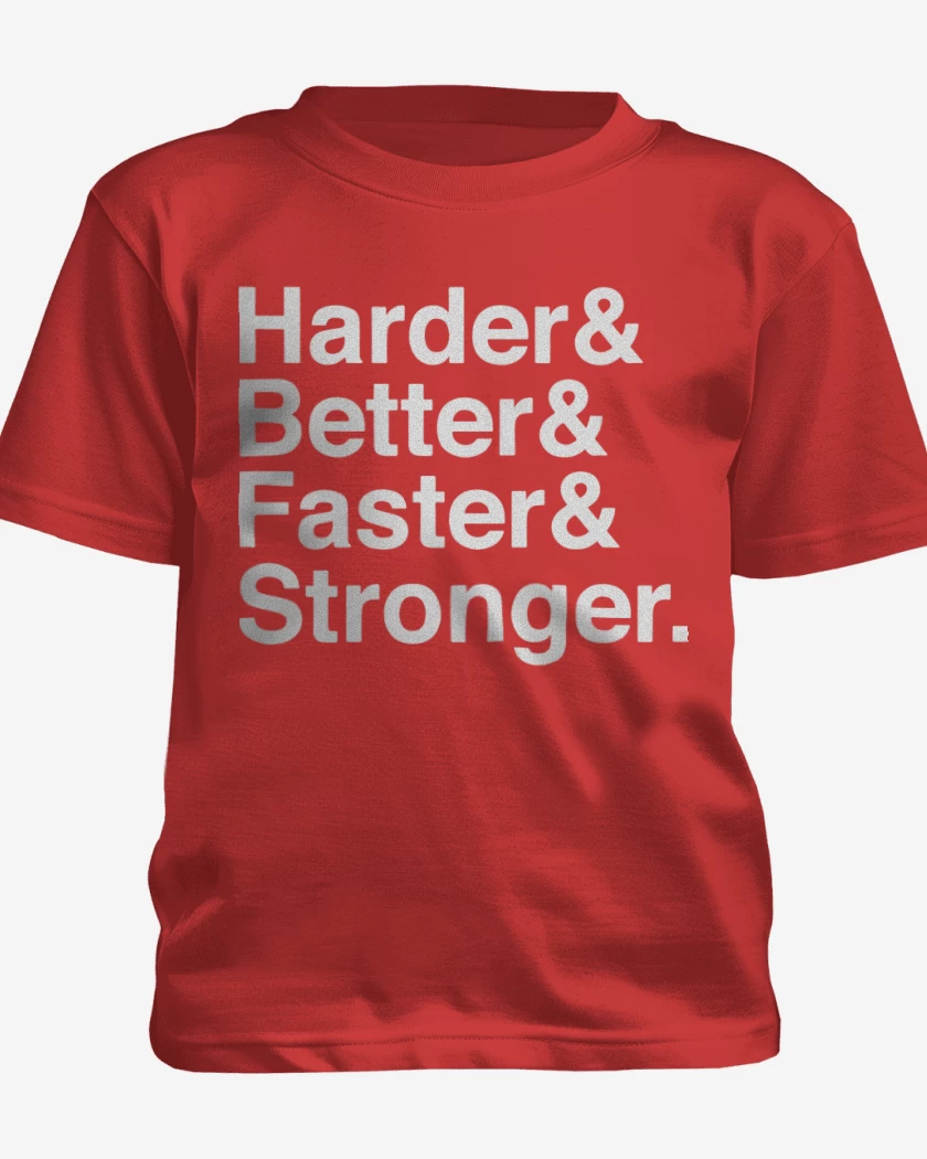 Polera de niño Harder Better Faster Stronger