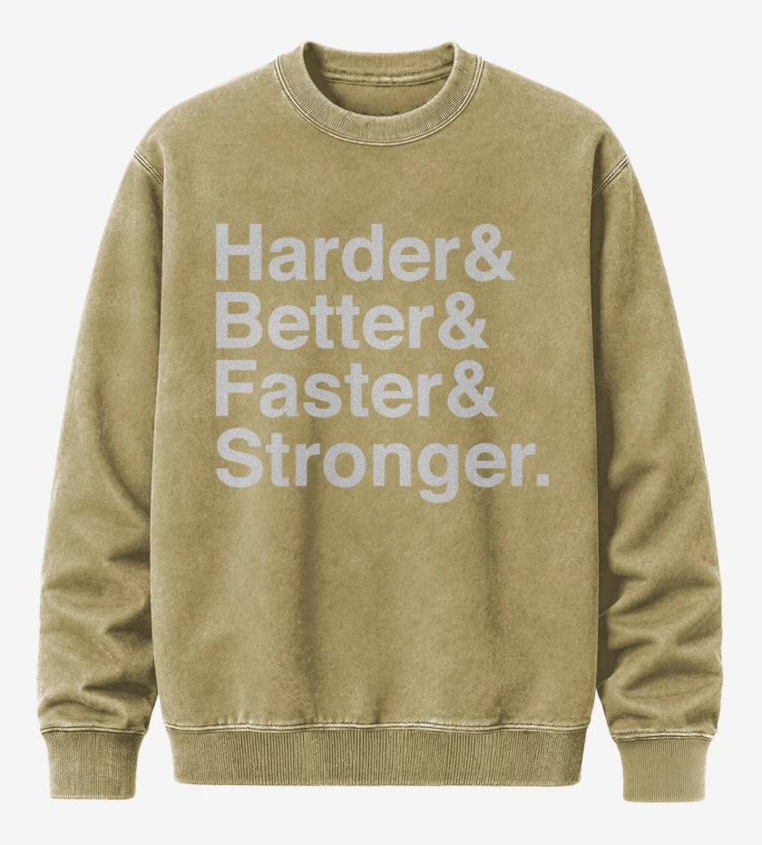 Poleron Polo Acid Wash Beige de Harder Better Faster Stronger