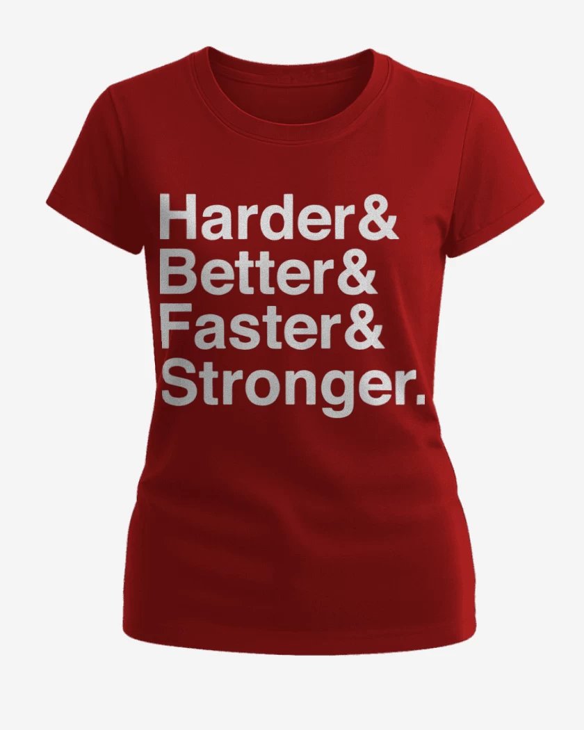 Polera de Mujer Rojo de Harder Better Faster Stronger