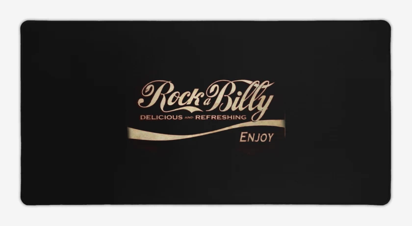 Mouse pad Gamer Negro de rock a billy 