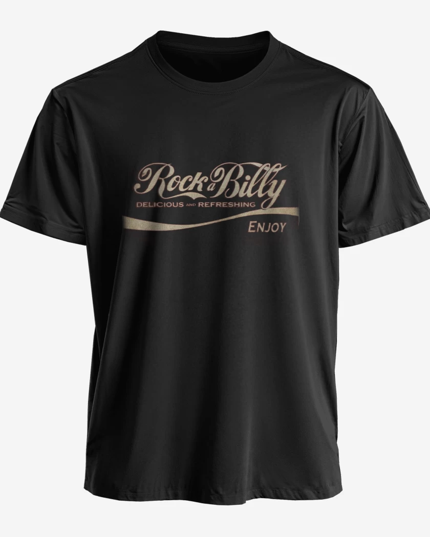 Polera premium Negro de rock a billy 