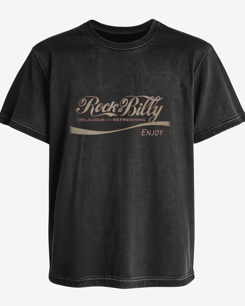 Polera desgastada rock a billy 