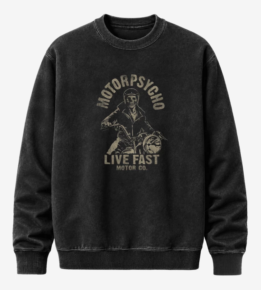 Poleron Polo Acid Wash Negro de MOTO 2 