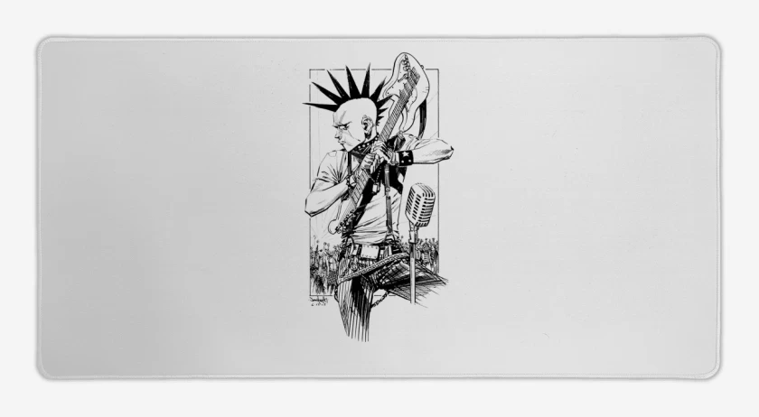 Mouse pad Gamer Blanco de punk 1 