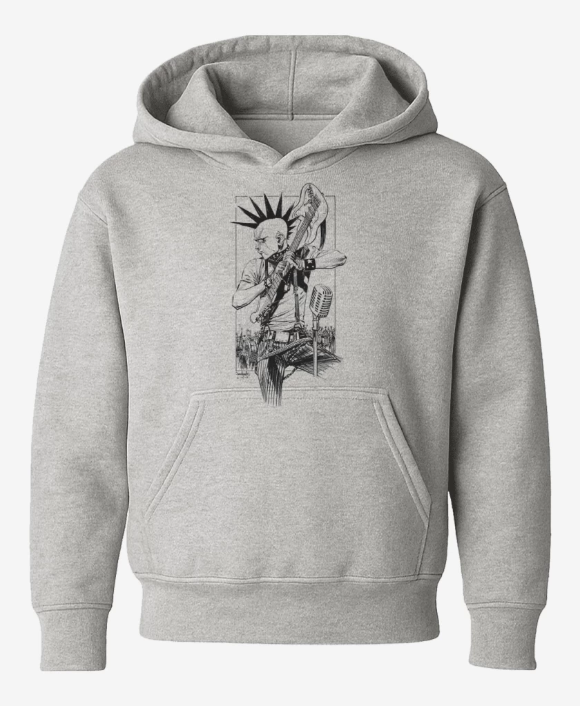 Poleron de niño Gris Melange de punk 1 