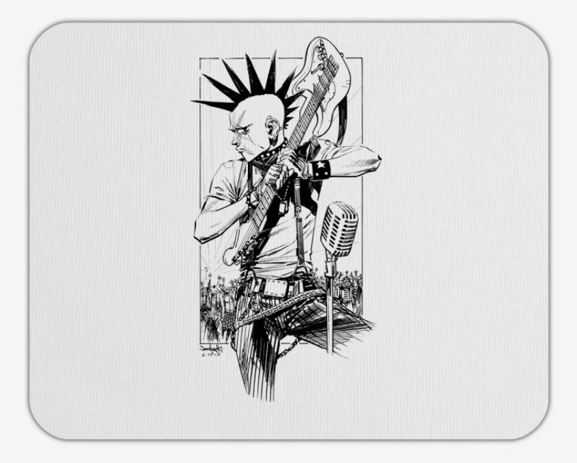 Mousepad Blanco de punk 1 