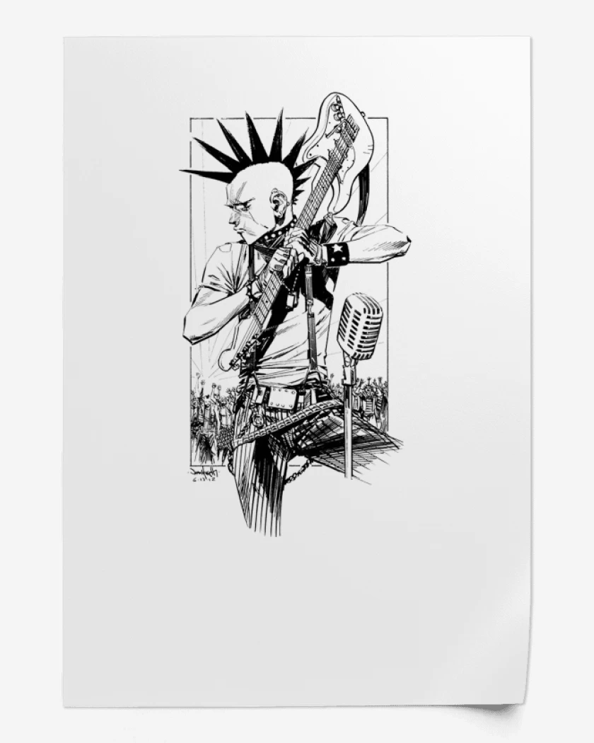 Print Blanco de punk 1 