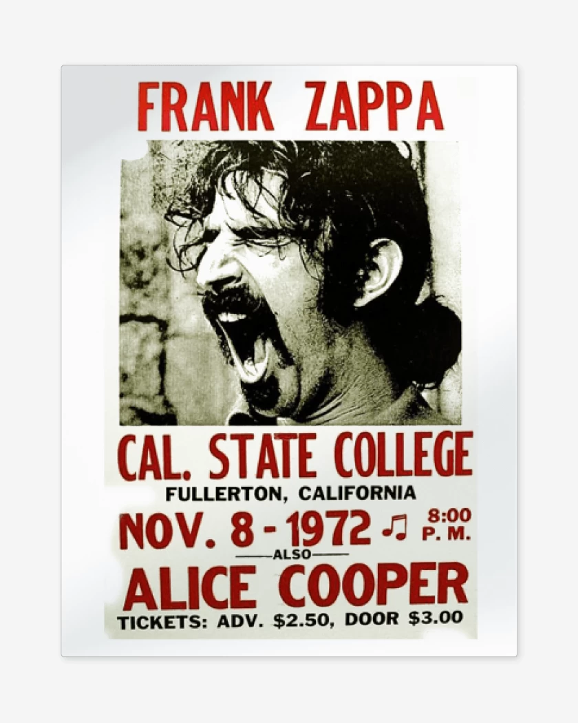 Print metalico Blanco de ZAPPA 