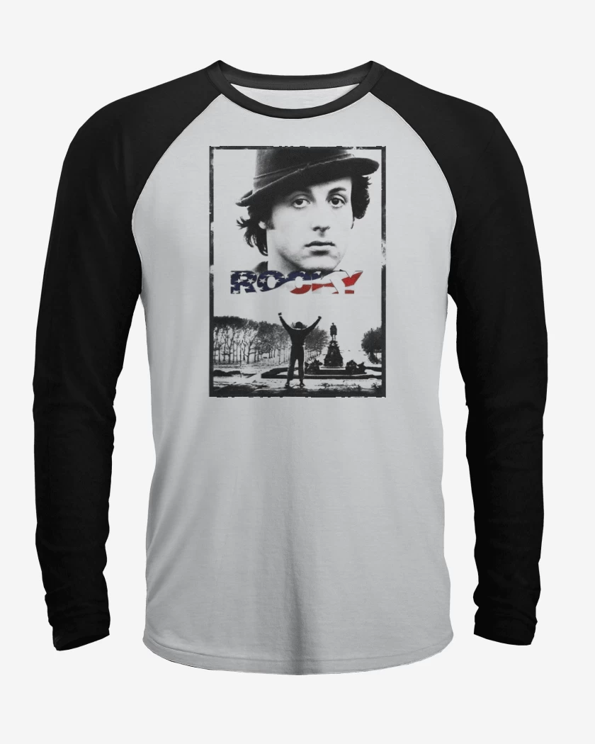Polera Raglan Blanco / Negro de Rocky 2