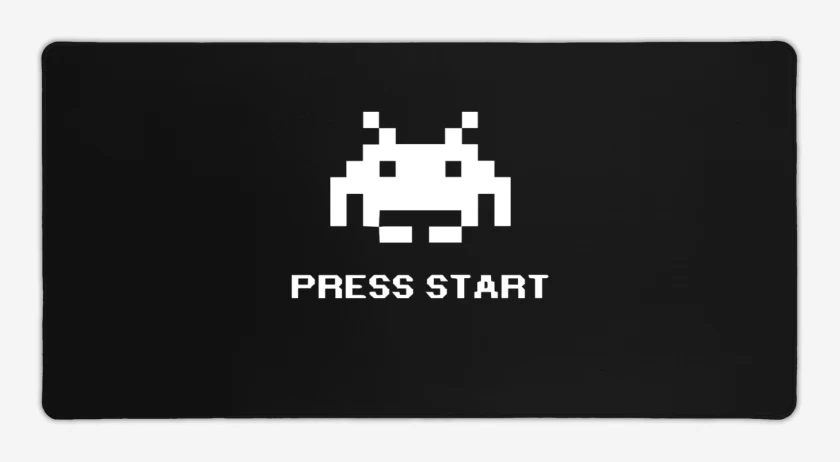 Mouse pad Gamer Negro de Press Start