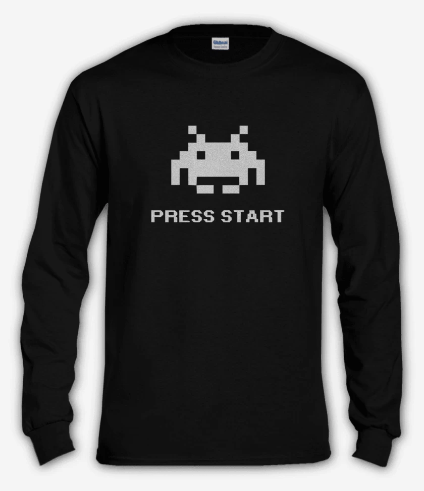 Polera manga larga Negro de Press Start