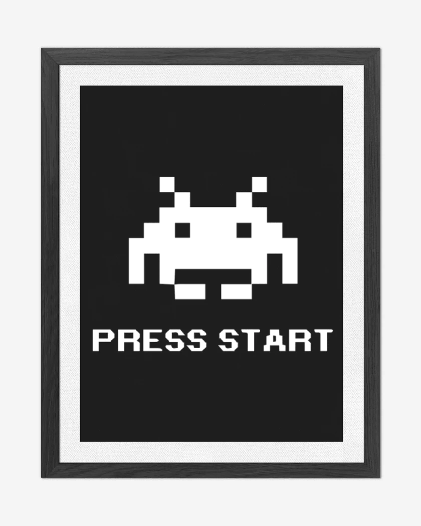 Cuadro decorativo Press Start