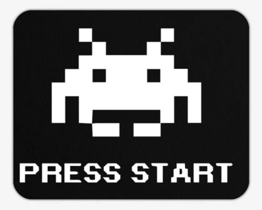 Mousepad Negro de Press Start