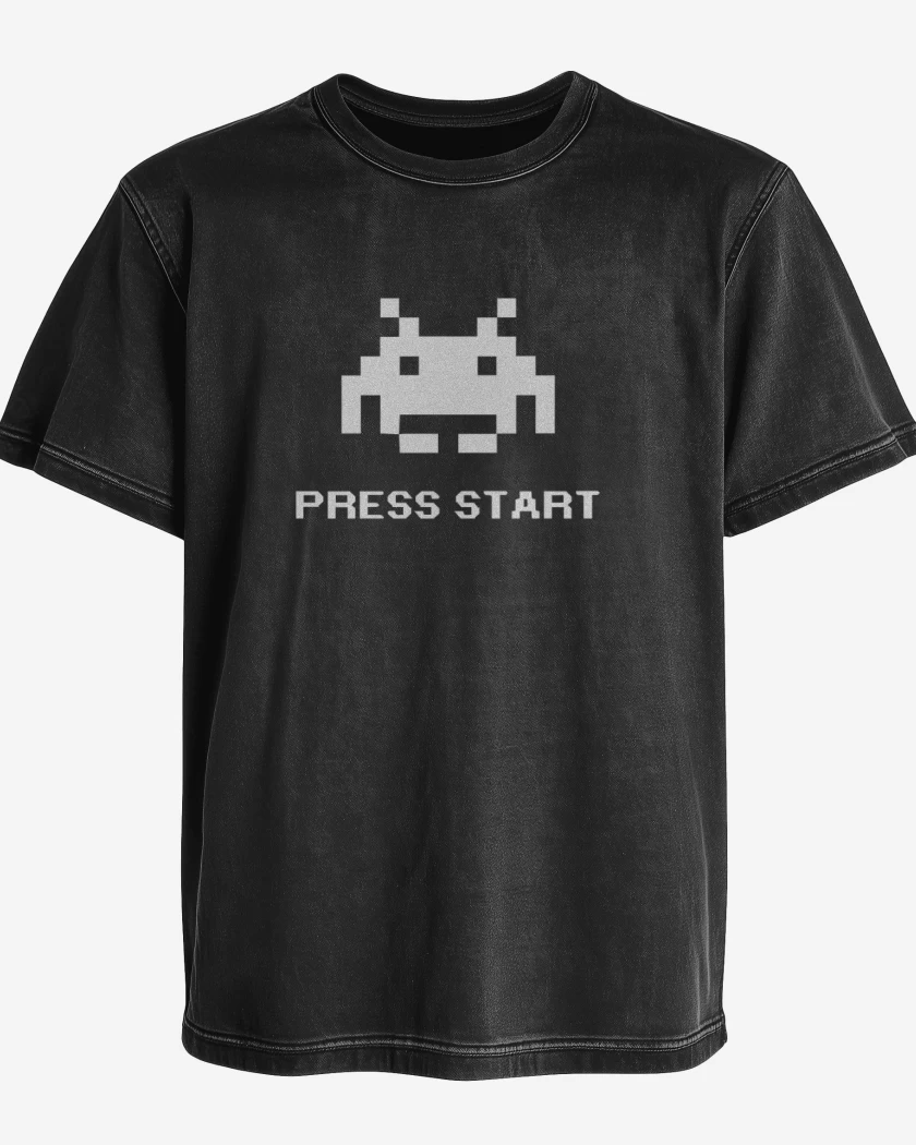 Polera desgastada Press Start