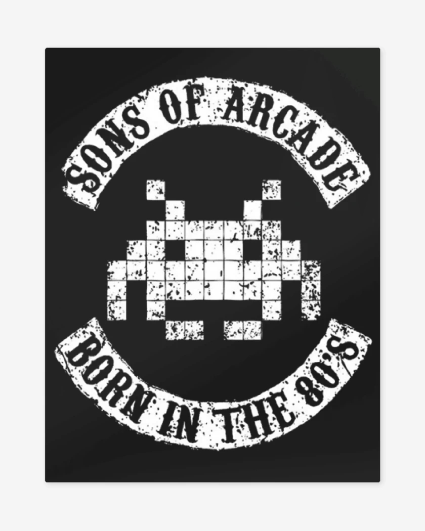 Print metalico Negro de Sons of arcade