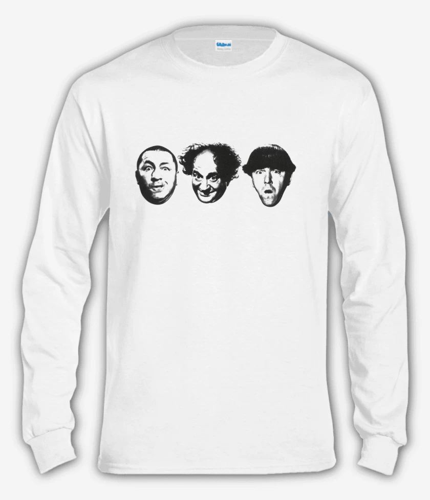 Polera manga larga Blanco de Tres chiflados