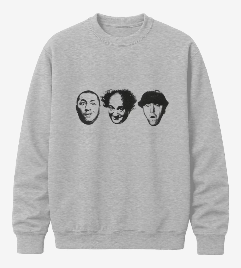 Poleron polo Gris Melange de Tres chiflados