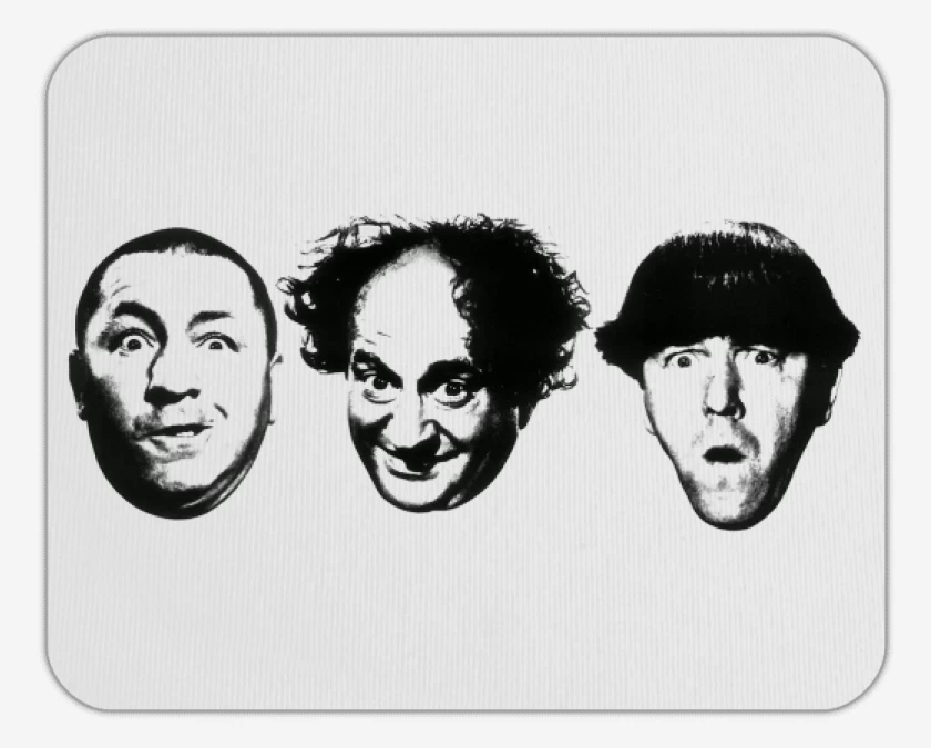 Mousepad Blanco de Tres chiflados