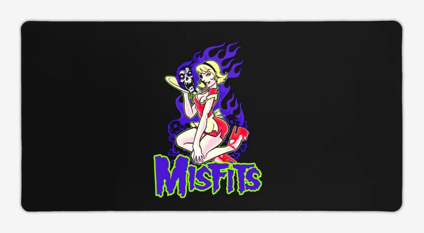 Mouse pad Gamer Negro de Misfits 3
