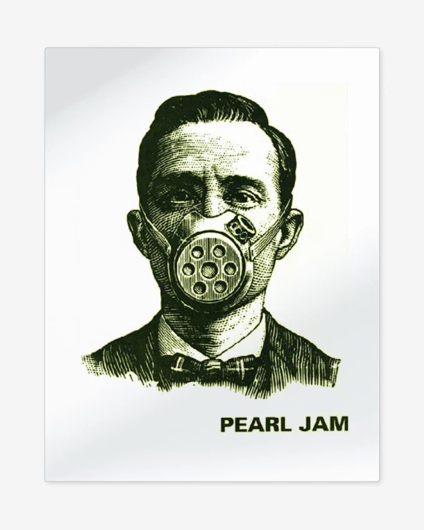 Print metalico Blanco de Pearl Jam 2 