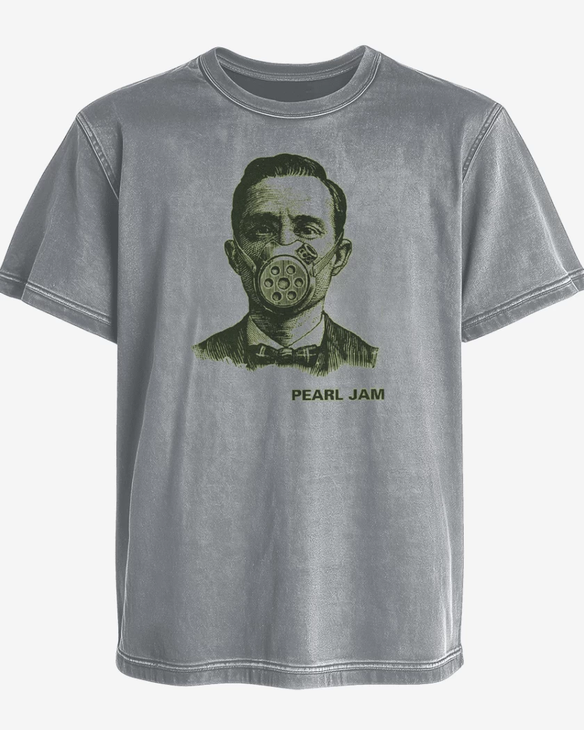 Polera desgastada Gris Melange de Pearl Jam 2 