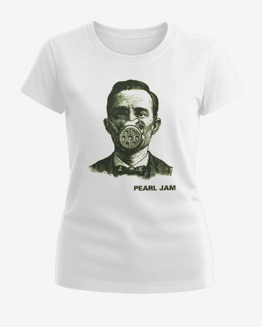 Polera de Mujer Blanco de Pearl Jam 2 