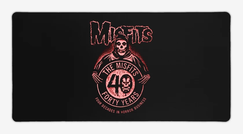 Mouse pad Gamer Negro de Misfits 40 years