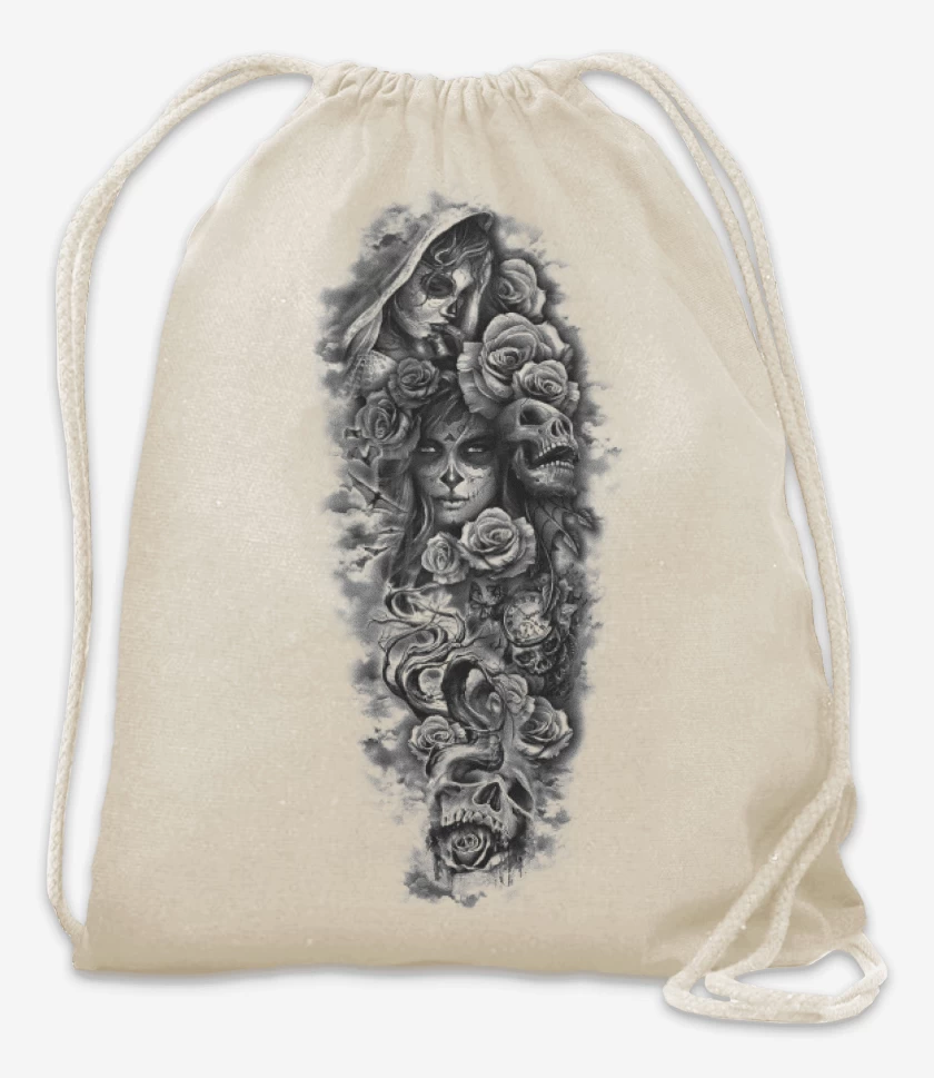Mochila Blanco de Skull sugar roses