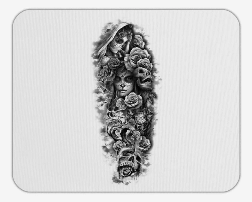 Mousepad Skull sugar roses