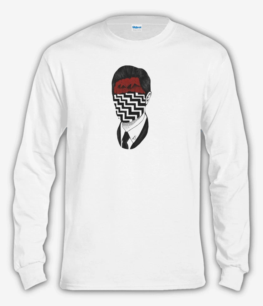 Polera manga larga Blanco de Twin Peaks