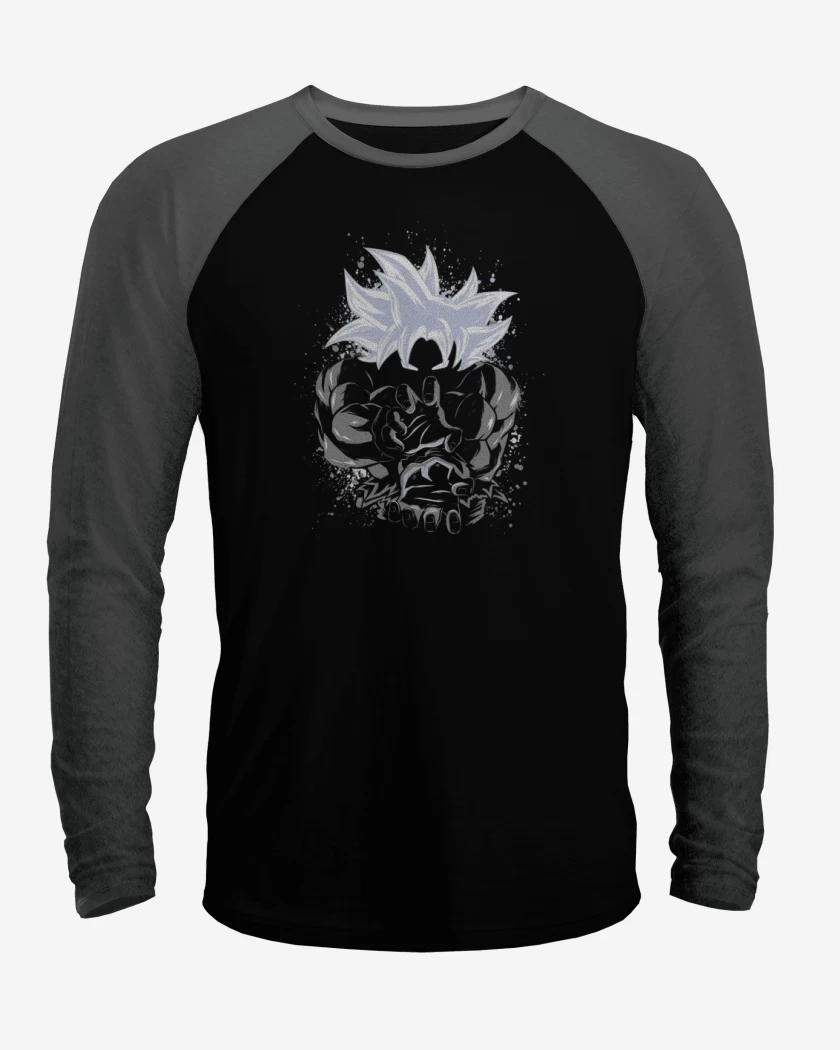 Polera Raglan Negro / Negro Heather de Goku hame ha