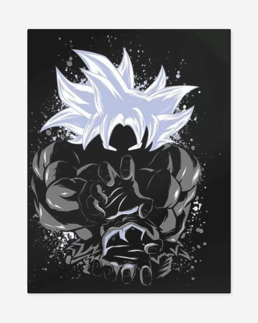 Print metalico Negro de Goku hame ha