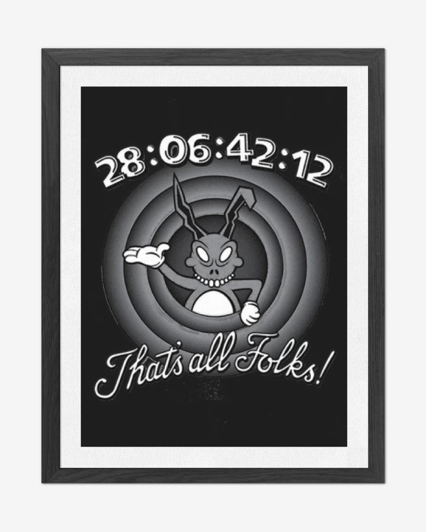 Cuadro decorativo Negro de Conejo Darko Looney
