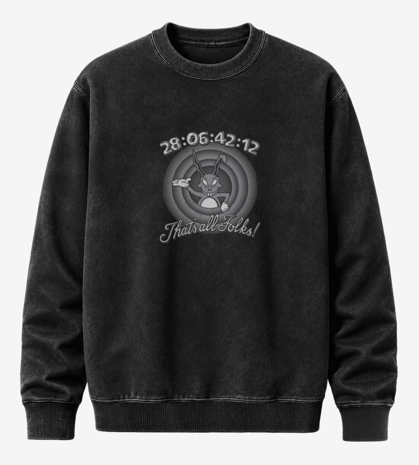 Poleron Polo Acid Wash Negro de Conejo Darko Looney