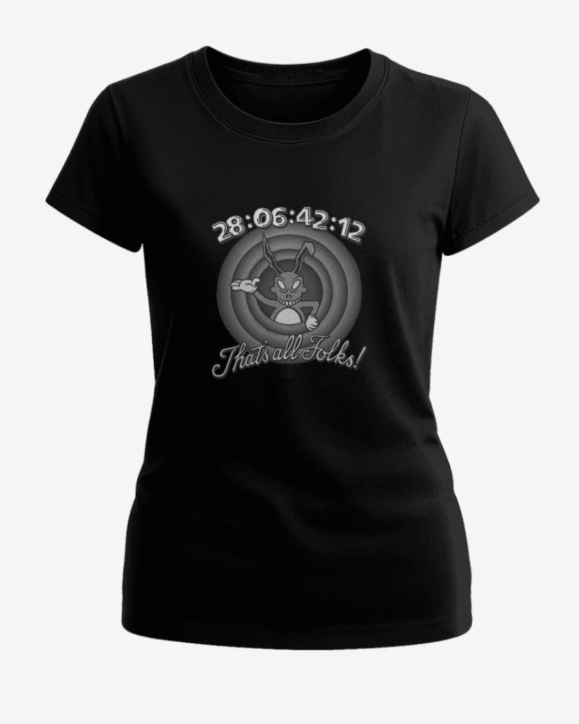 Polera de Mujer Negro de Conejo Darko Looney