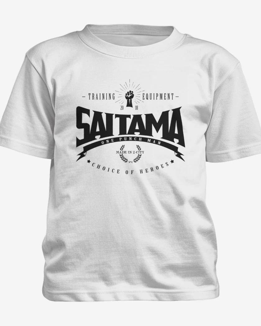 Polera de niño Blanco de Saitama Training equipment
