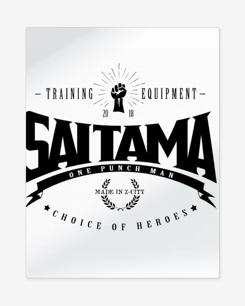 Print metalico Blanco de Saitama Training equipment