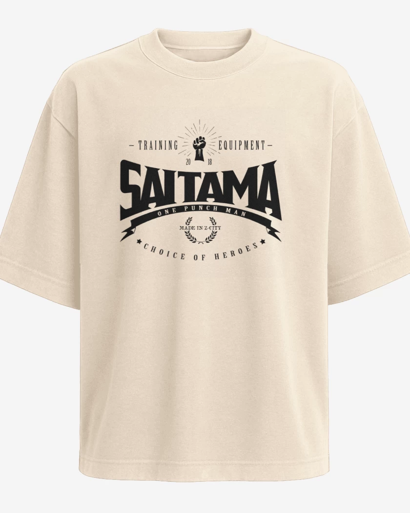 Polera Oversize Beige de Saitama Training equipment
