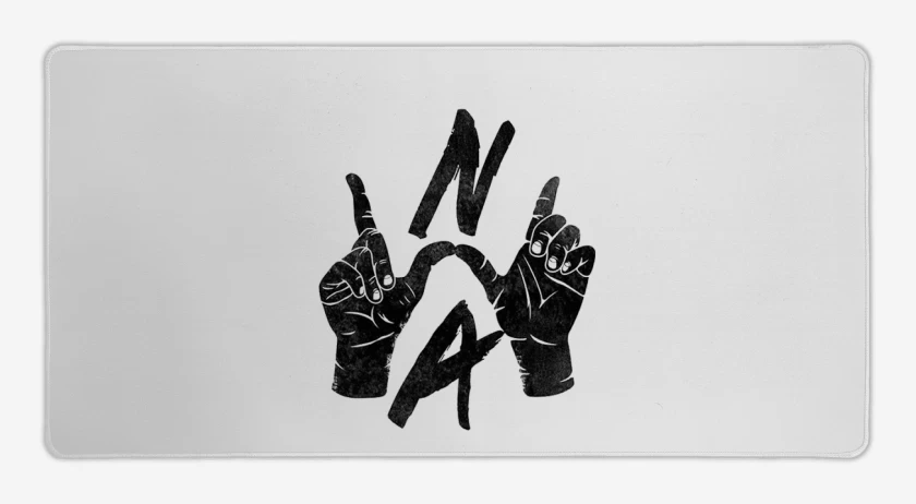 Mouse pad Gamer Blanco de N.W.A