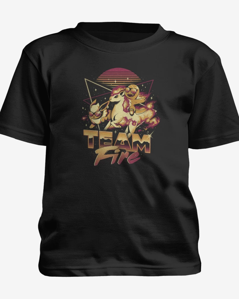Polera de niño Negro de Team Fire