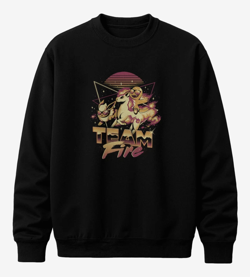 Poleron polo Negro de Team Fire