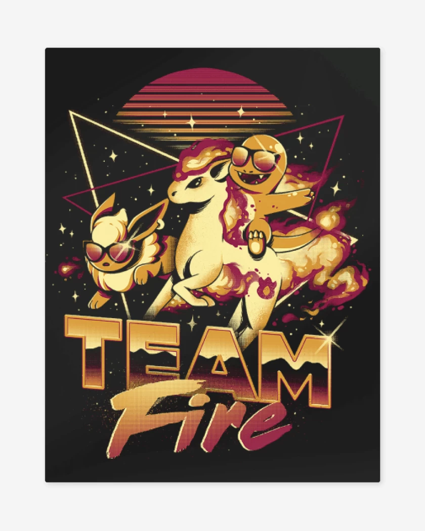 Print metalico Negro de Team Fire