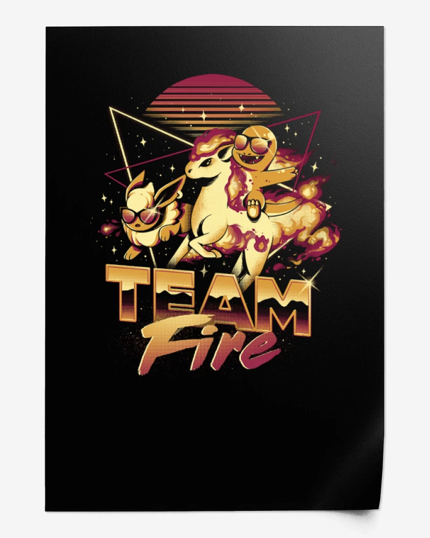 Print Negro de Team Fire