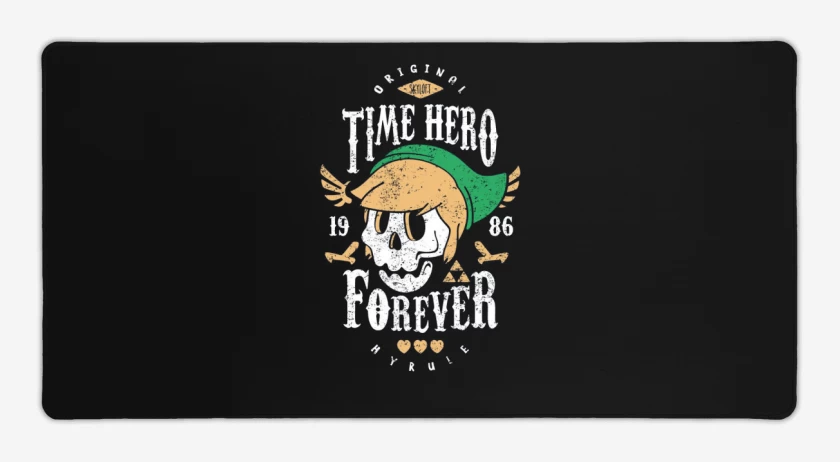 Mouse pad Gamer Negro de Time Hero