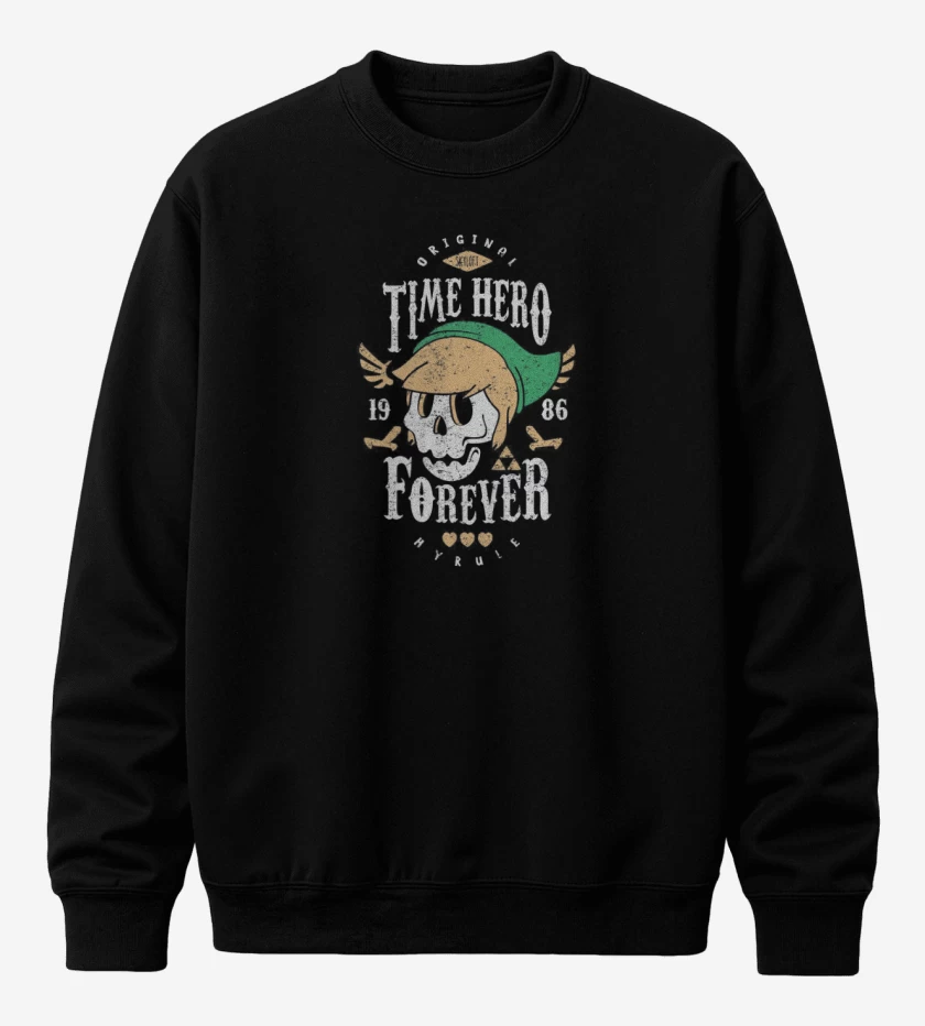 Poleron polo Negro de Time Hero