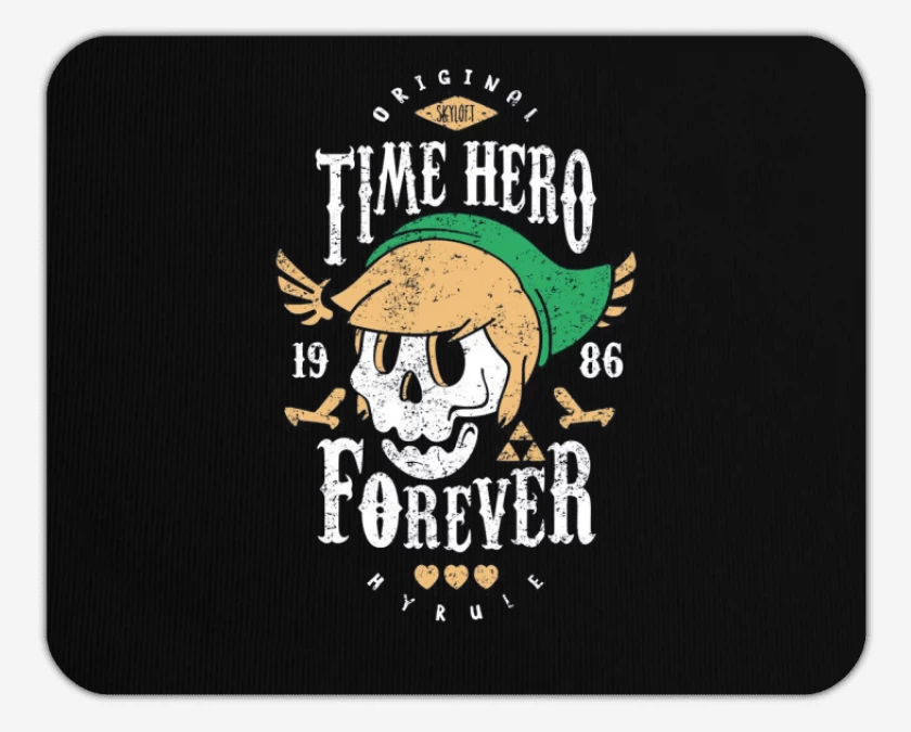 Mousepad Negro de Time Hero