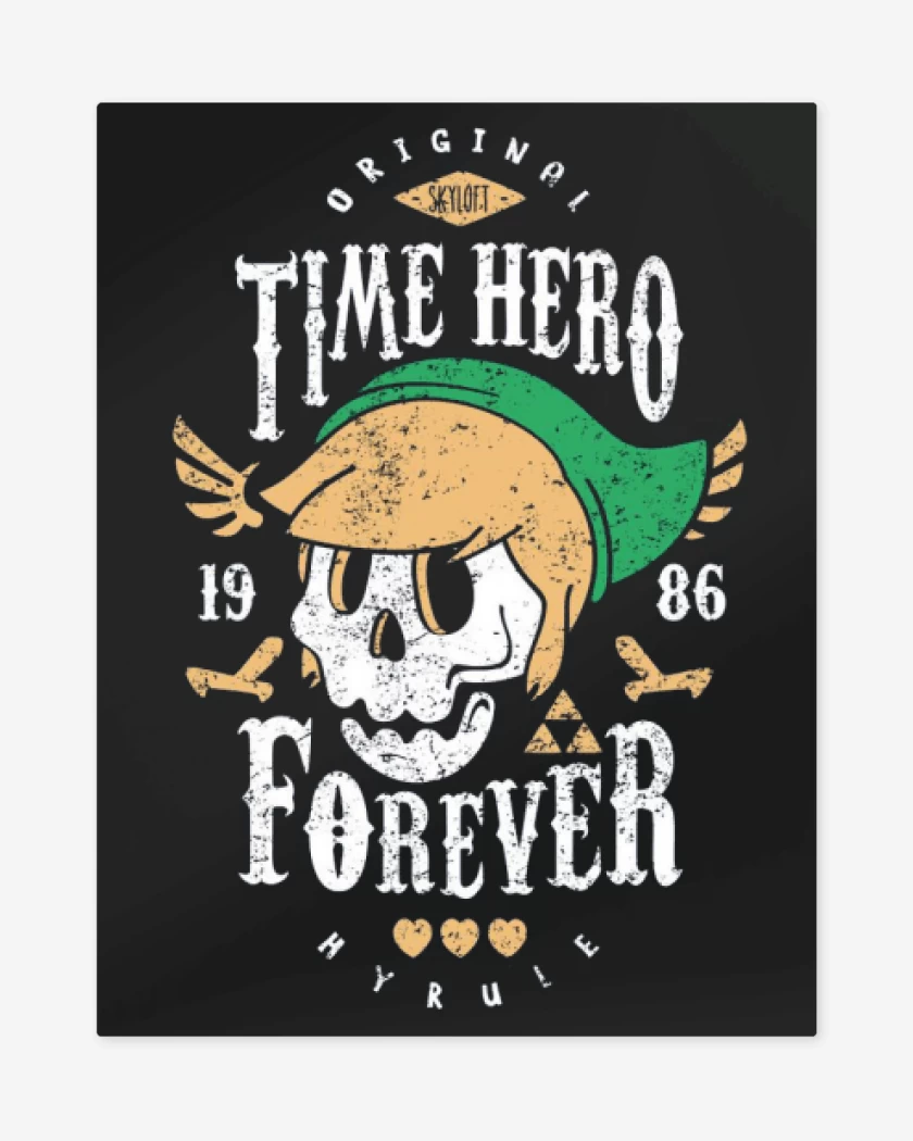 Print metalico Negro de Time Hero