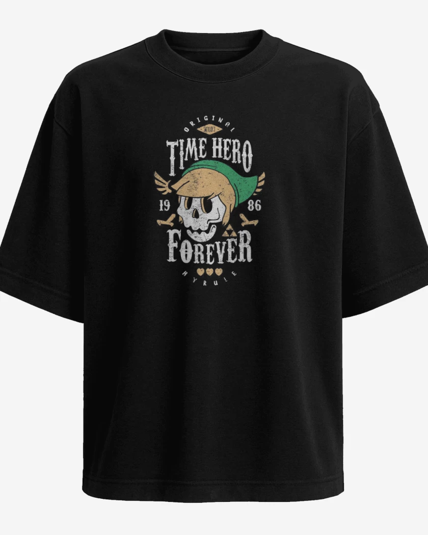 Polera Oversize Negro de Time Hero