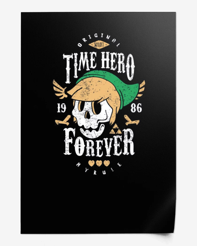 Print Negro de Time Hero